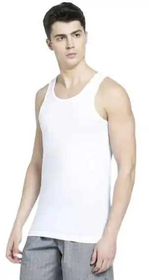 Jockey Mens White Basic Under Shirt Vest-8820