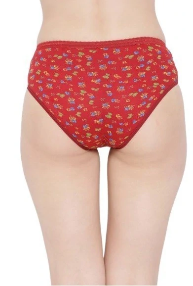 Rupa Women Printed Regular Outer Elastic Panty-102BLK