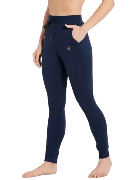 Buy Jockey 1323 Women's Cotton Elastane French Terry Fabric Joggers With  Zipper Pockets Blue online