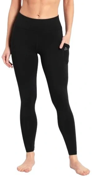 Buy Jockey women sportswear fit plain yoga pants black Online