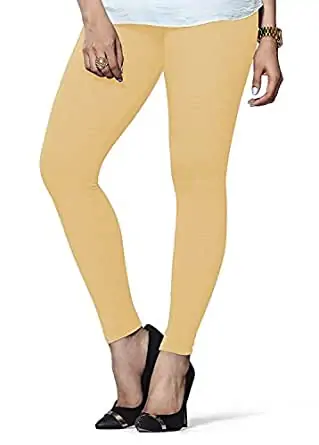 Churidar Fit Mixed Cotton with Spandex Stretchable Leggings Yellow