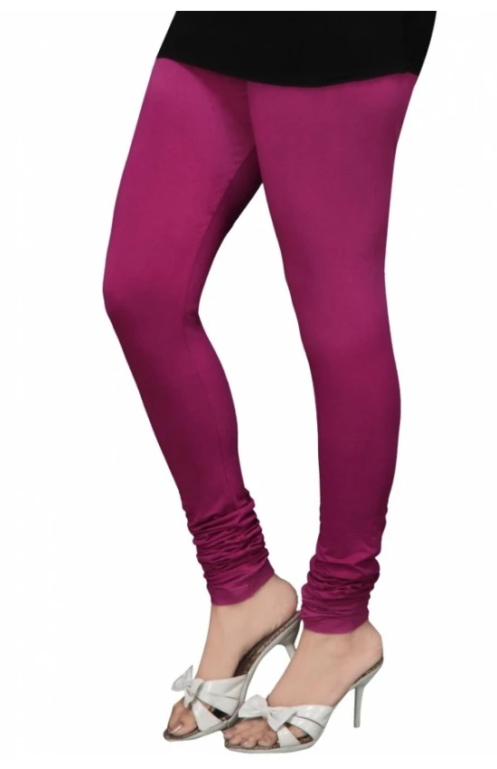 Mauve color ladies cotton lycra leggings -LGP64