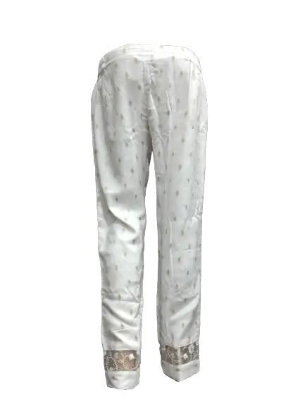 Halley White Satin Trousers – 12th Tribe