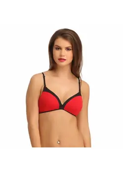 Push Up Bra In Black With Detachable Straps & Funky Design-CB08